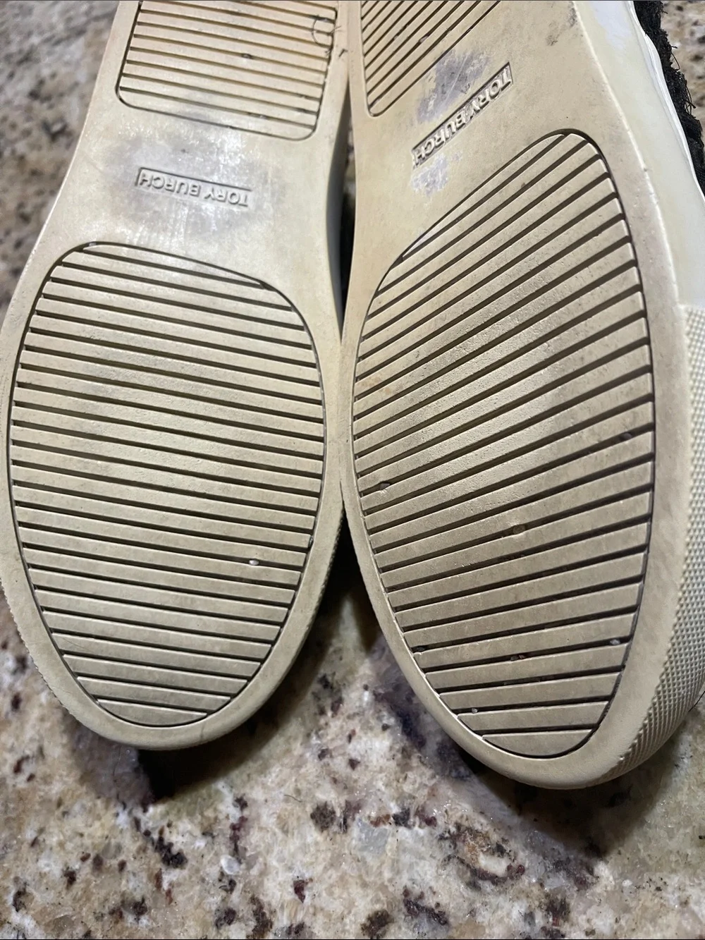 Tory Burch Black Slip-On Sneakers with Cream Sole